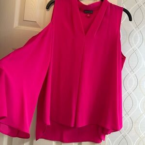 Vince Camuto Fuchsia Cold Shoulder Blouse